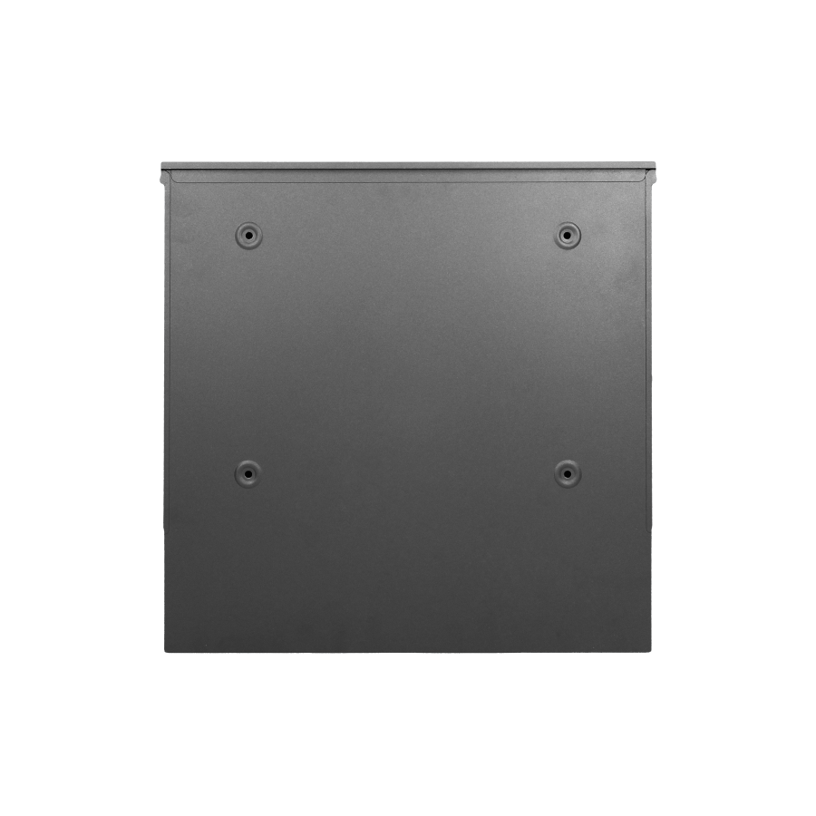 BORNEO mailbox with newspaper holder, galvanized steel, black